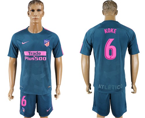 Atletico Madrid #6 Koke Sec Away Soccer Club Jersey